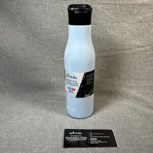 18oz Double Wall Vacuum Insulated SS Bottle with Multifunction Lid, Baby Blue